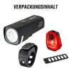 SIGMA LED Akkuleuchten Set AURA 40 / HIRO 10 RIDE TO SCHOOL Set schwarz